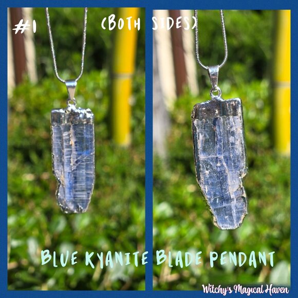 Blue Kyanite Blade Gemstone Pendant - Picture 1 of 3
